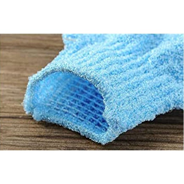 Encontraproduto.com.br - Luva De Banho Kit 5 Pares Esfoliante Corporal Chuveiro Banheira Espuma Ombro Perna Braço Esponja