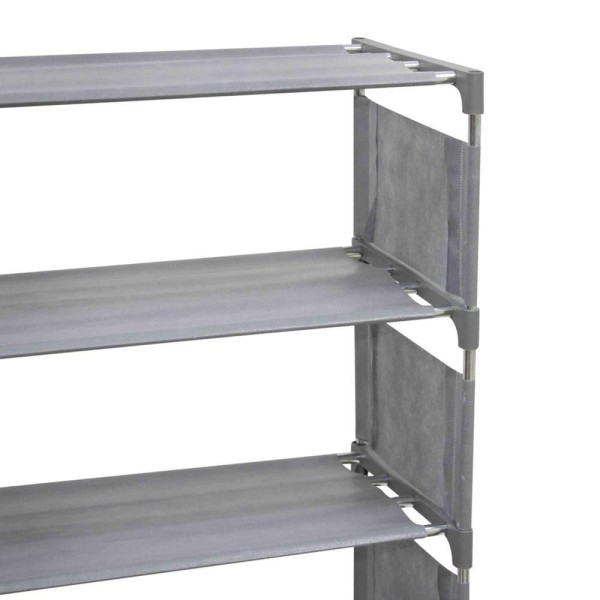 Encontraproduto.com.br - Sapateira 5 Andares Vertical Sandalia Tenis Sapato Calçado 15 Pares Rack Prateleira Multiuso Sala