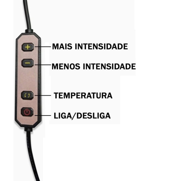 Encontraproduto.com.br - Luminaria Estetica Spa Meia Lua Arco Led 3 Tons Suporte Celular Mesa Limpeza De Pele Salao