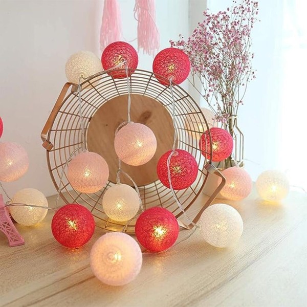 Encontraproduto.com.br - Luminaria Varal Natal Lampada Natalino Led Pilha Aa 10 Bolas