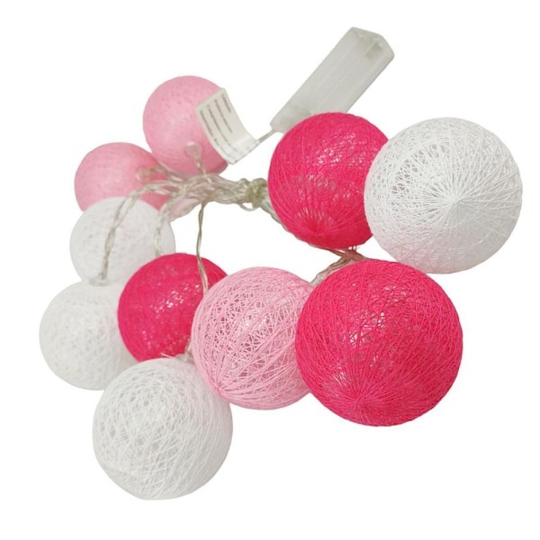 Encontraproduto.com.br - Luminaria Varal Natal Lampada Natalino Led 10 Bolas Pilha Aa Decoraçao Casa Quarto