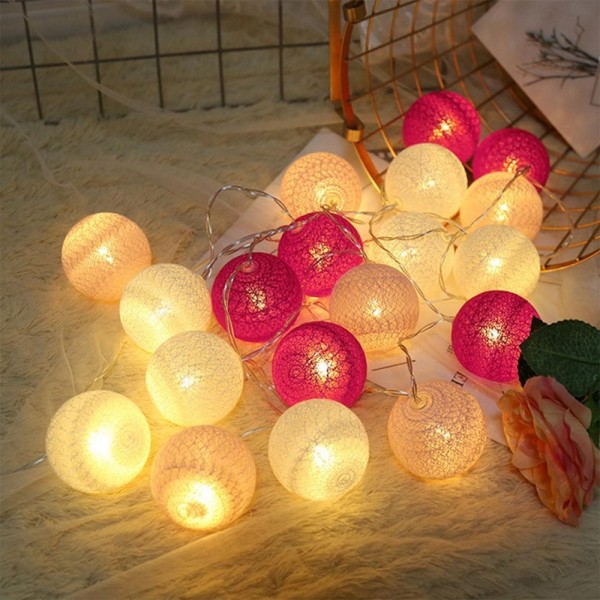 Encontraproduto.com.br - Luminaria Varal Natal Lampada Natalino Led 10 Bolas Pilha Aa Decoraçao Casa Quarto