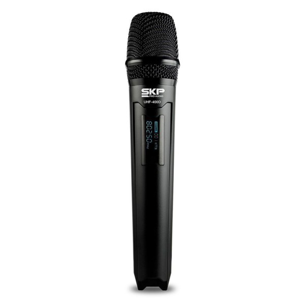 Encontraproduto.com.br - Microfone Sem Fio Com Transmissão Digital Skp Uhf 400 D - Sauhf400d