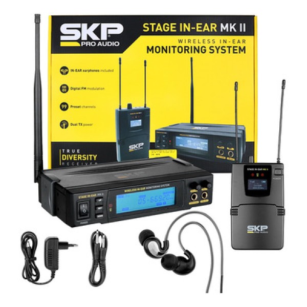 Encontraproduto.com.br - Sistema In-ear Ponto Eletrônico Skp Pro Audio Stage Mk 2 Uhf