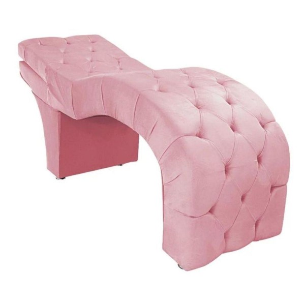 Encontraproduto.com.br - Maca Estética Estofada Reclinável Ergonômica Veludo Maraísa Cor:rosê