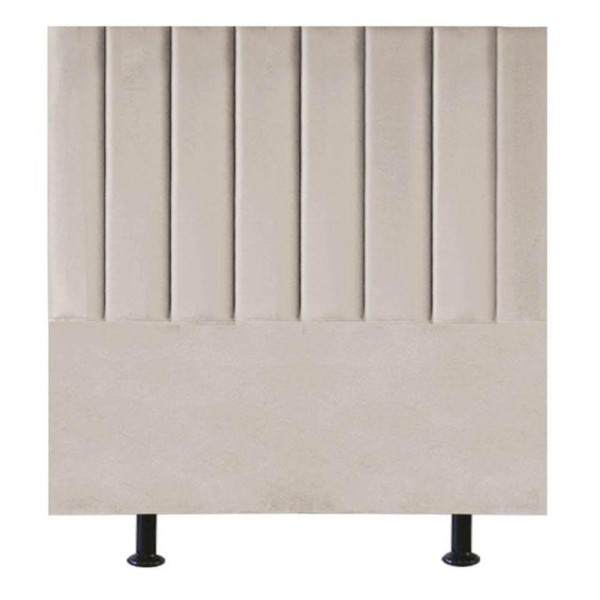 Encontraproduto.com.br - Cabeceira Estofada Cama Box Solteiro 90 Cm Marina Veludo bege