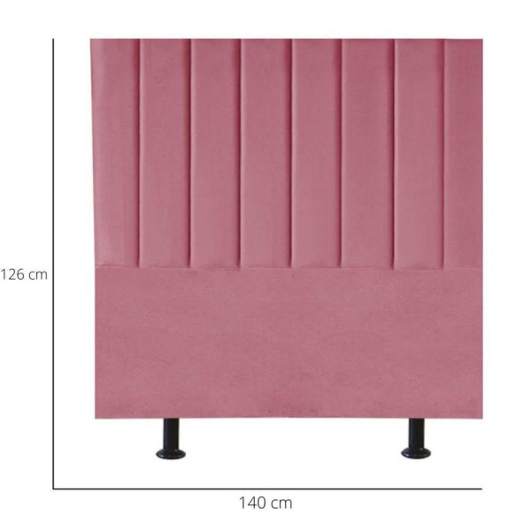 Encontraproduto.com.br - Cabeceira Estofada Cama Box Casal 140 Cm Maisa Suede rosa