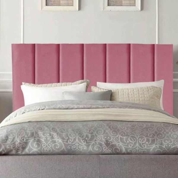 Encontraproduto.com.br - Cabeceira Estofada Cama Box Casal 140 Cm Maisa Suede rosa