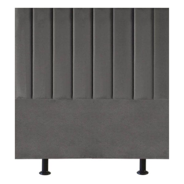 Encontraproduto.com.br - Cabeceira Estofada Cama Box Solteiro 90 Cm Maisa Linho cinza