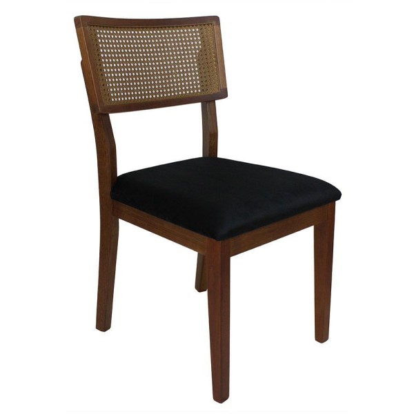 Encontraproduto.com.br - Cadeira De Jantar Com Telinha Para Cozinha Rústica Preto Júlia