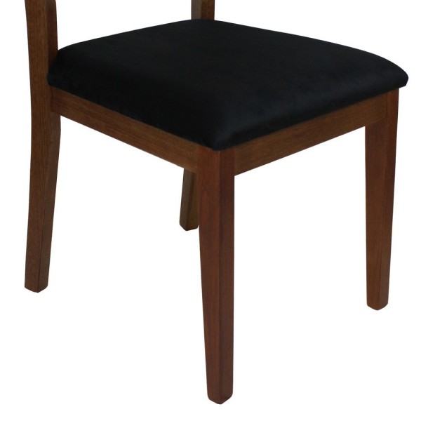 Encontraproduto.com.br - Cadeira De Jantar Com Telinha Para Cozinha Rústica Preto Júlia