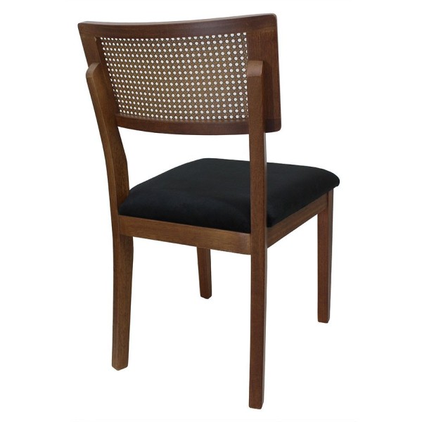 Encontraproduto.com.br - Cadeira De Jantar Com Telinha Para Cozinha Rústica Preto Júlia