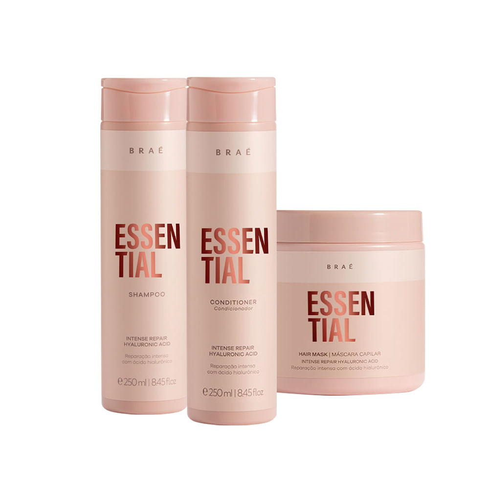 Kit Braé Essential Hair Repair Tratamento Especial  (3 produtos)