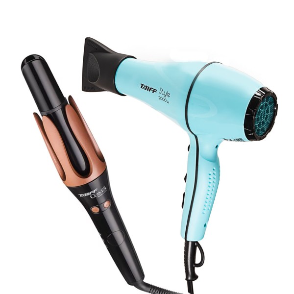 Encontraproduto.com.br - Kit Taiff Tourmaline Secador Style e Modelador Curves Automatic (2 produtos)