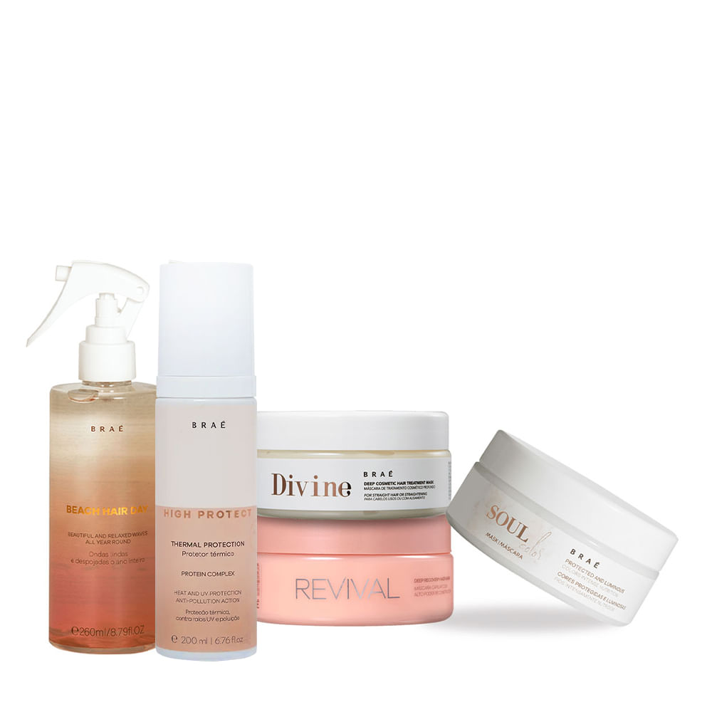Kit Braé High Protect Thermal e Trio Mask (5 produtos)