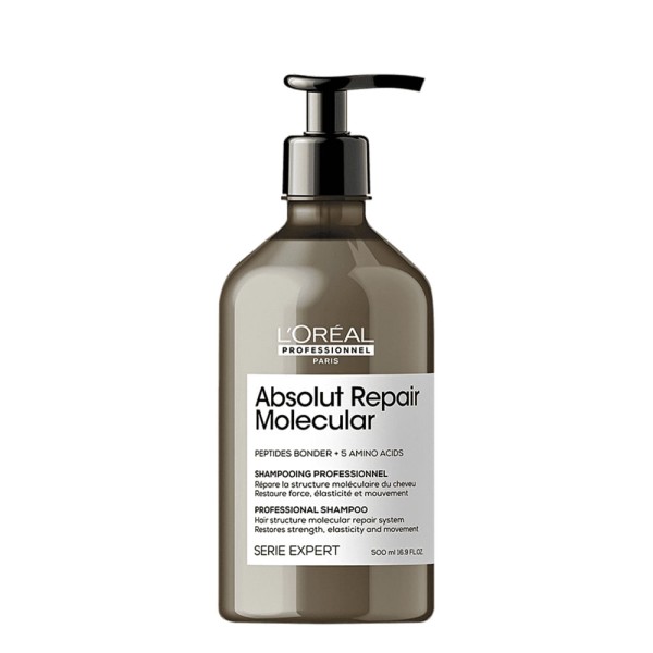 Encontraproduto.com.br - Kit LOréal Professionnel Absolut Repair Molecular Shampoo 500 Sérum e Leave-in (3 produtos)