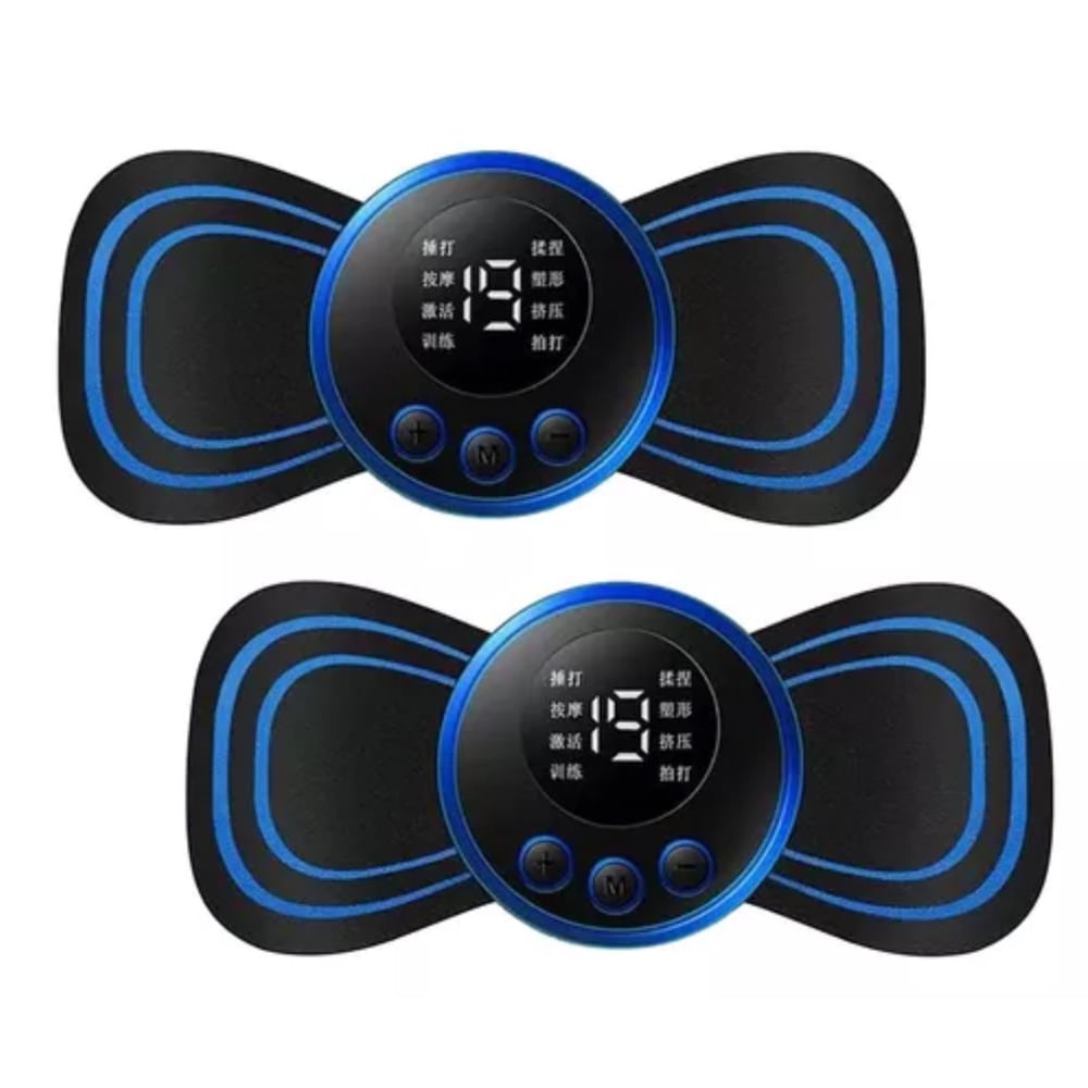 Kit 2 Mini Massageador Elétrico Portátil Cervical ems Varilex Alivia Dores Corpo Pescoço