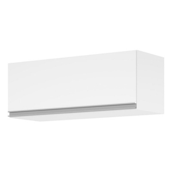 Encontraproduto.com.br - Armario Aereo Basculante Para Geladeira Milla Branco Puxador Aluminio