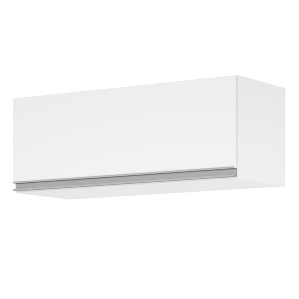 Encontraproduto.com.br - Armario Aereo Basculante Para Geladeira Milla Branco Puxador Aluminio
