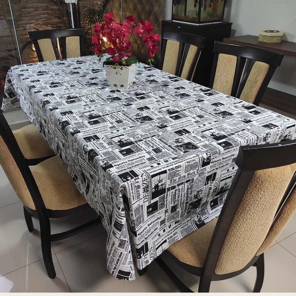 Encontraproduto.com.br - Toalha De Mesa Térmica Impermeável 1,50M X 2,50M Para Mesa 6 A 8 Cadeiras - Jornal