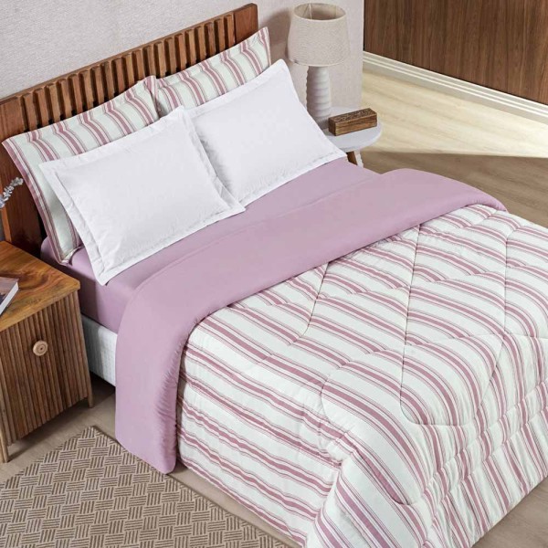 Encontraproduto.com.br - Edredom Mimis Casal King Tecido Malha Dupla Face 100% Algodão Extra Macio - Rose
