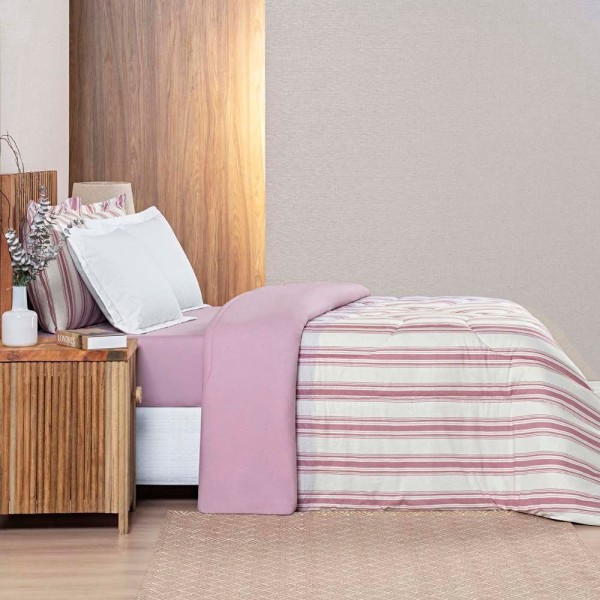 Encontraproduto.com.br - Edredom Mimis Casal King Tecido Malha Dupla Face 100% Algodão Extra Macio - Rose