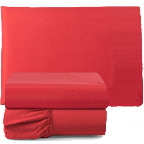 Encontraproduto.com.br - Jogo De Lençol Pratik Peletizado Solteiro 3 Peças Barato - Vermelho