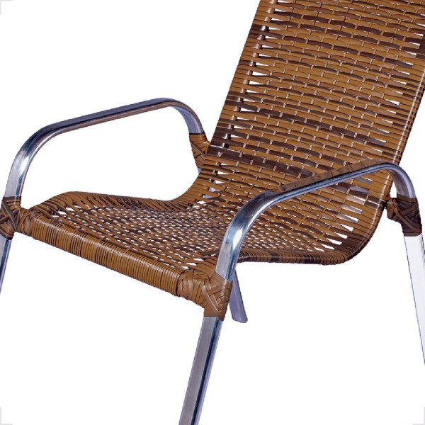 Encontraproduto.com.br - Conjunto 4 Cadeiras Alumínio área Externa Fortaleza Fibra Sintética Artesanal Cor:argila