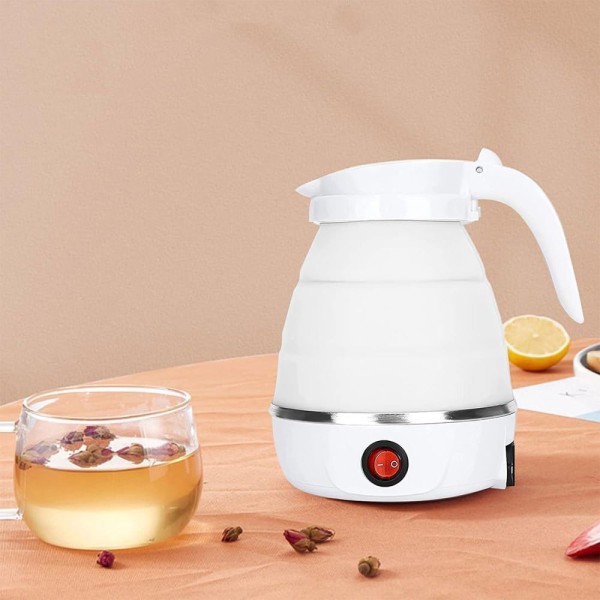 Encontraproduto.com.br - Jarra Chaleira Eletrica Silicone 600 Ml Portatil Ferve Agua Bebida Cha Cafe Passeio Viagem