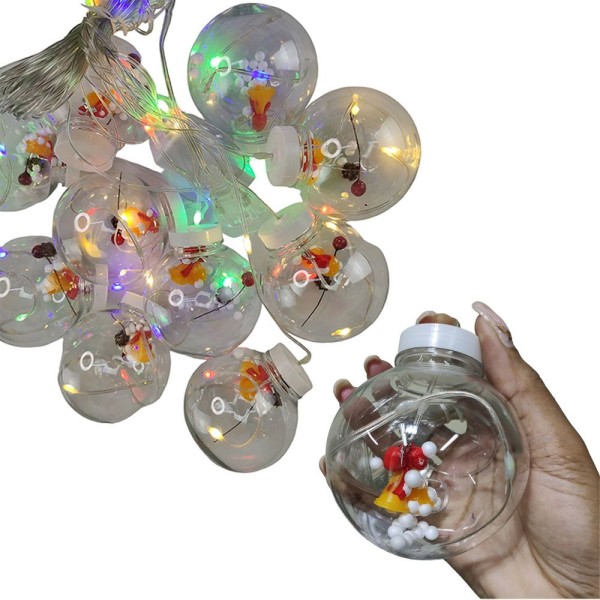 Encontraproduto.com.br - Pisca Pisca Natal Sino Natalino Super Led 3 Metros 10 Bolas Bolinhas Controle 8 Modos Luz Decoraçao