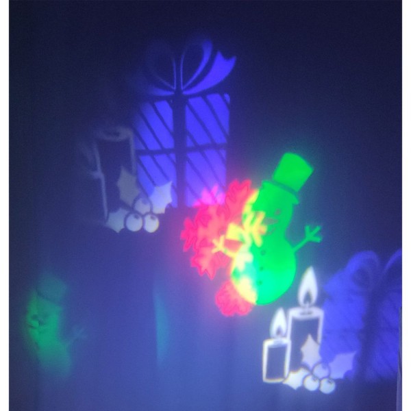 Encontraproduto.com.br - Lampada Projetor Natal Natalino Led E27 Papai Noel Flocos De Neve Arvore De Natal Decoraçao