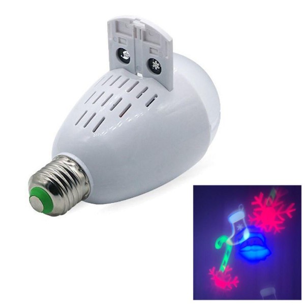 Encontraproduto.com.br - Lampada Projetor Natal Led Natalino E27 Papai Noel Flocos De Neve Arvore De Natal Decoraçao Fachada