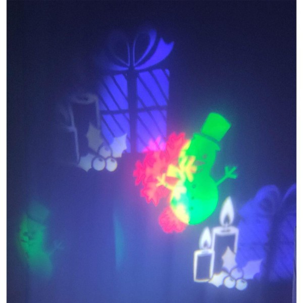 Encontraproduto.com.br - Lampada Projetor Natal Led Natalino E27 Papai Noel Flocos De Neve Arvore De Natal Decoraçao Fachada