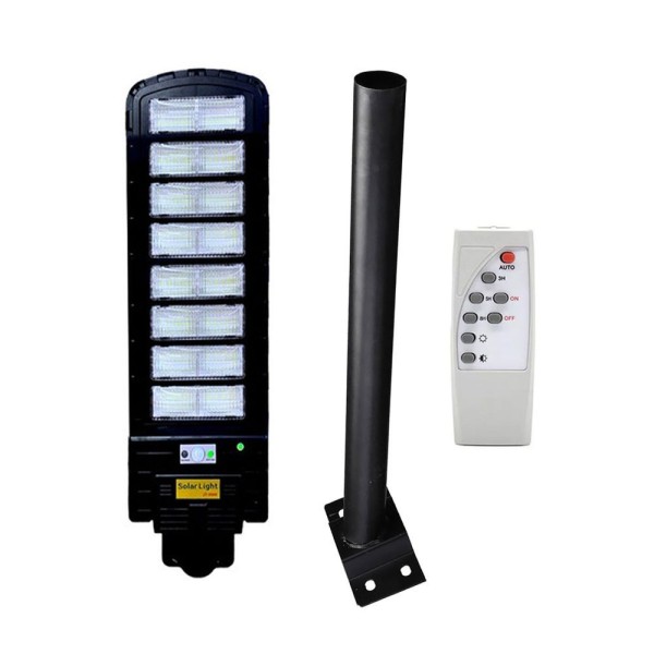 Encontraproduto.com.br - Luminaria Solar Poste 700w Led Kit Suporte Refletor Sensor Presença Movimento