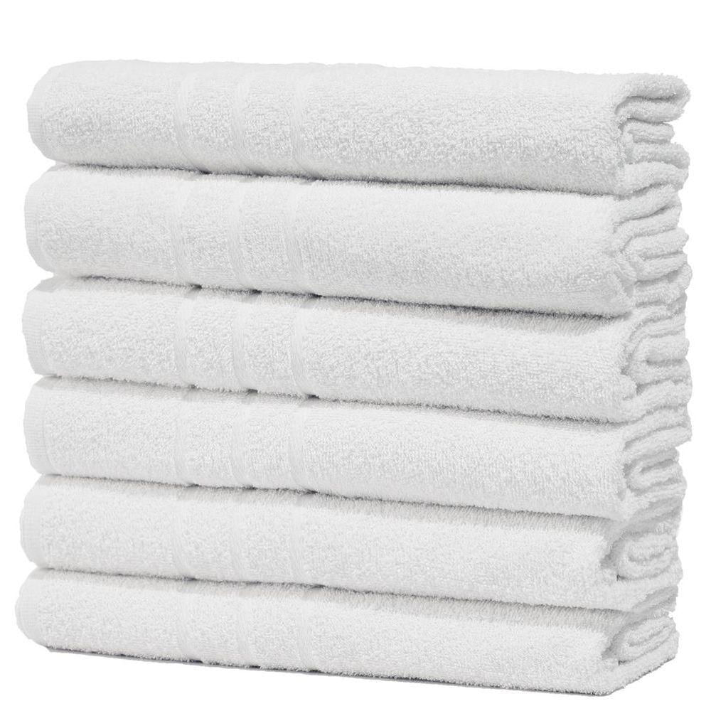 Kit 6 Toalhas De Banho Atacado Macia Direto De Fabrica Prata - Branco
