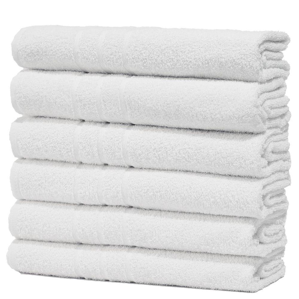 Encontraproduto.com.br - Kit Com 6 Toalhas De Banho Para Hotel - Profissional Prata - Branco