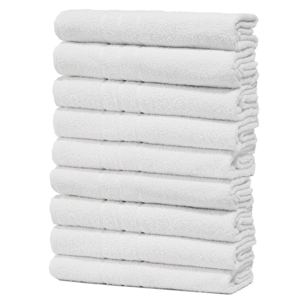 Encontraproduto.com.br - Kit Com 8 Toalhas De Banho Para Hotel - Profissional Prata - Branco