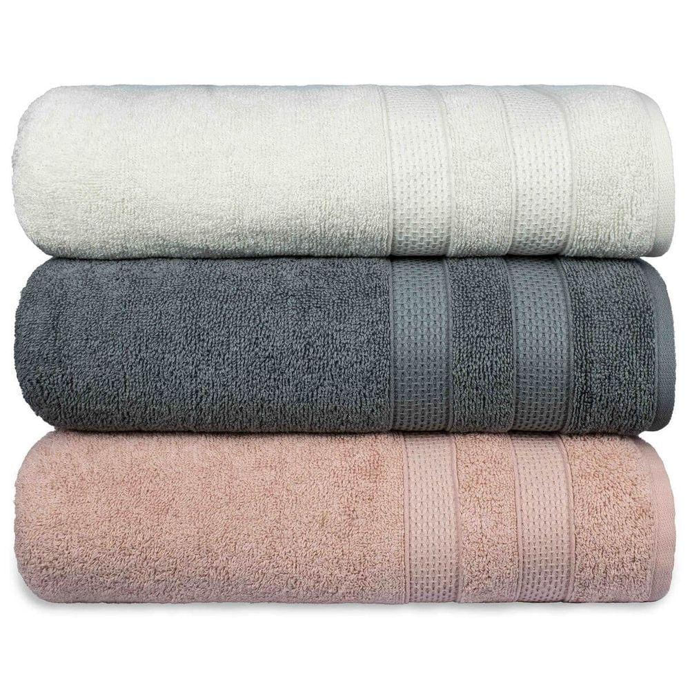 Kit 3 Toalha De Rosto Fio Penteado Extra Macia - Comfort -kit 3