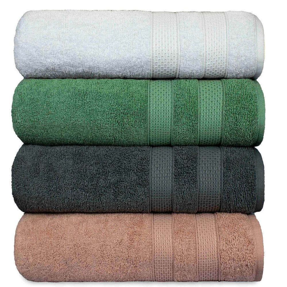 Encontraproduto.com.br - Kit 4 Toalha De Rosto Fio Penteado Extra Macia - Comfort -kit 2