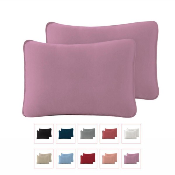 Encontraproduto.com.br - Kit Com 8 Fronhas Em Malha Lisa 100% Algodão - Rubi - Kit 4