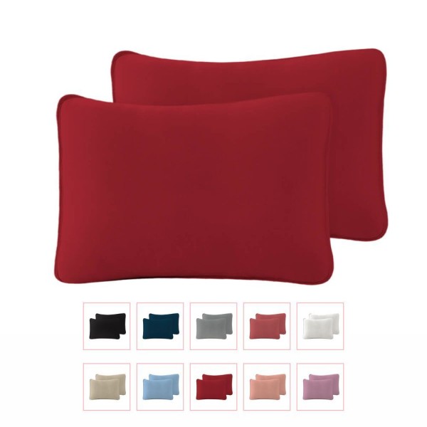 Encontraproduto.com.br - Kit Com 6 Fronhas Em Malha Lisa 100% Algodão - Rubi - Kit 7