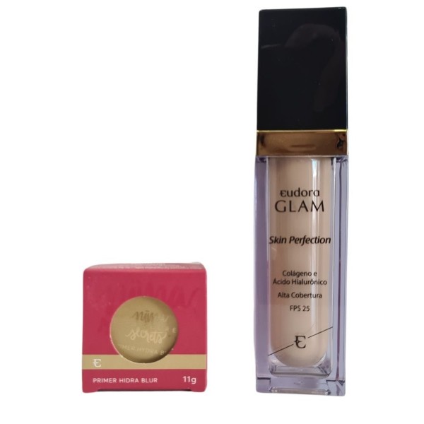 Encontraproduto.com.br - Kit Eudora Niina Secrets Primer Hidra Blur+base Glam Cor 00