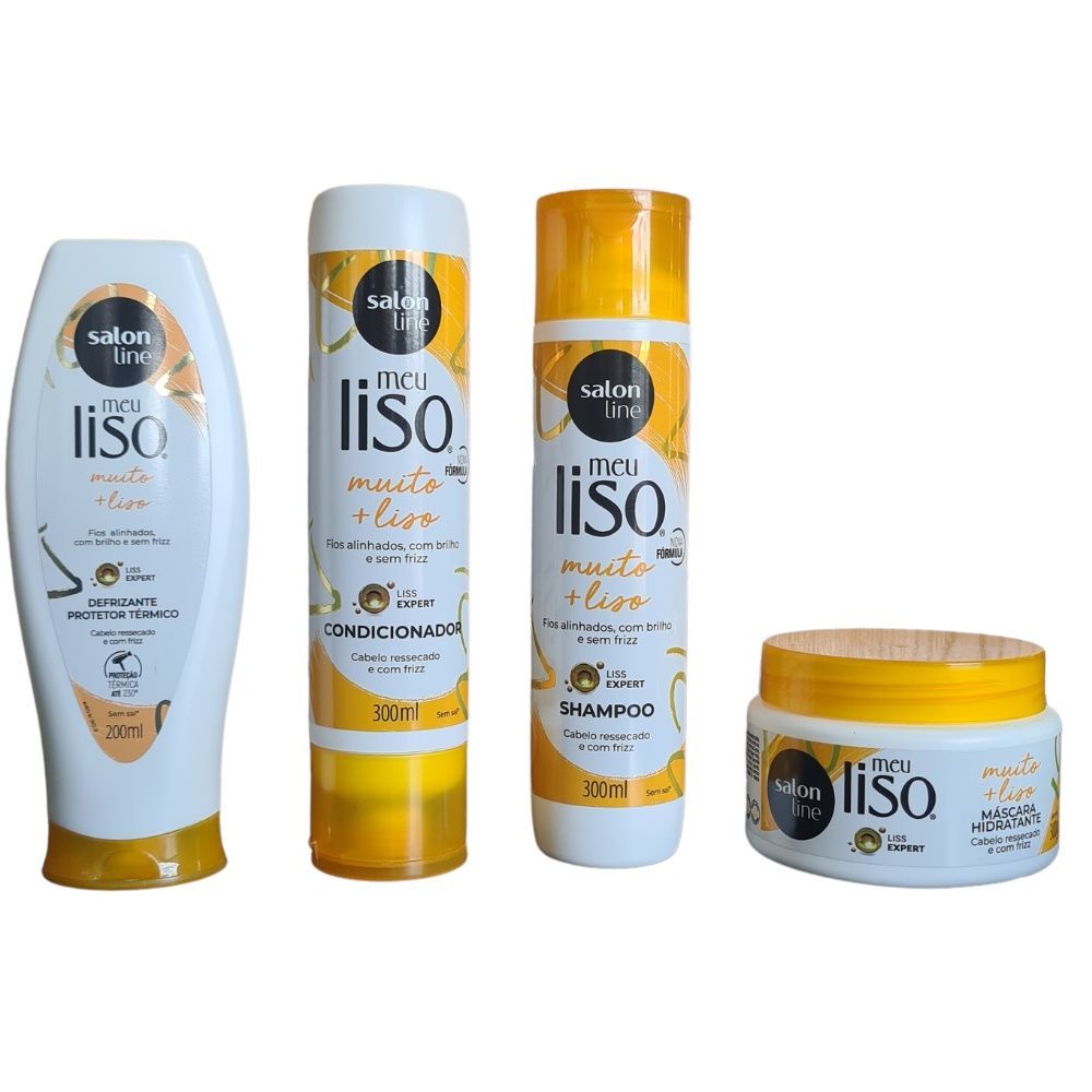 Encontraproduto.com.br - Kit Salon Line Meu Liso Muito+liso Sham+cond+másc+defrizagem