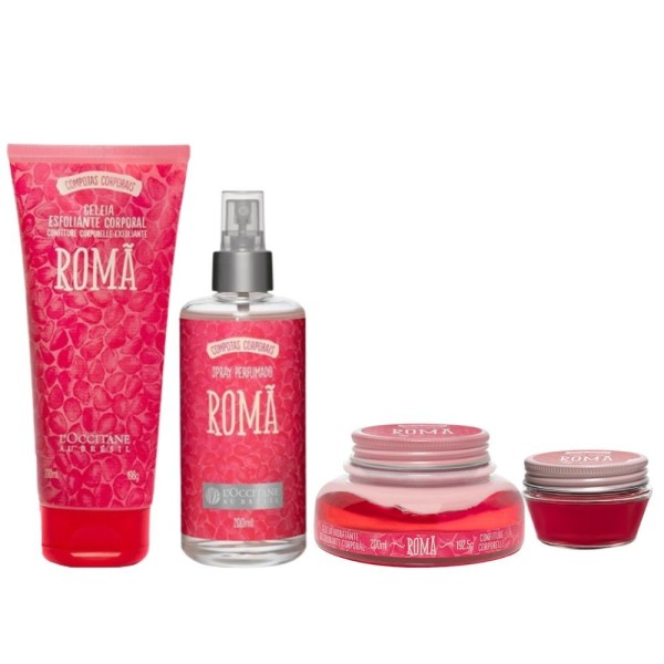 Kit Loccitane Romã Esfoliante+gelatina+spray+hidratante