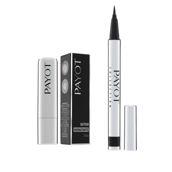 Encontraproduto.com.br - Kit Payot Batom Hidra Nude+caneta Delineadora Silver Preta