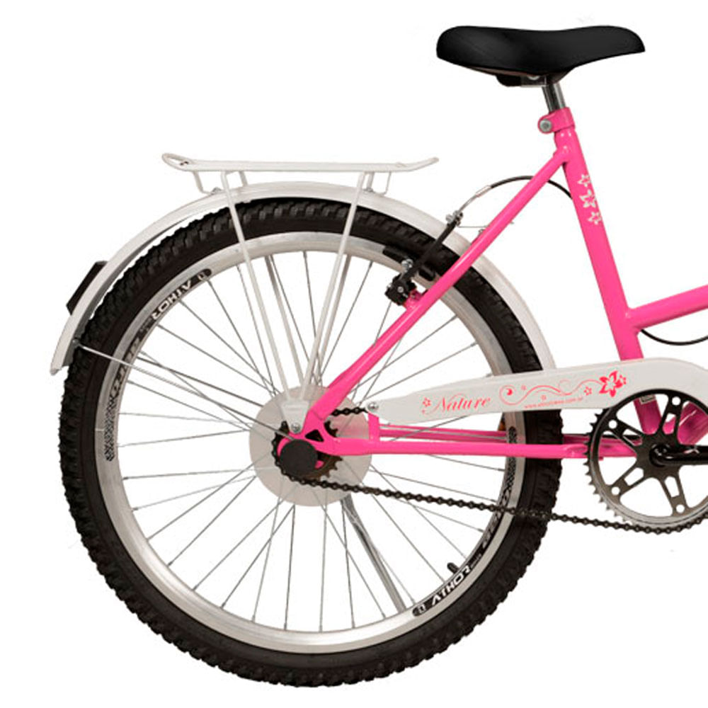 Encontraproduto.com.br - Bicicleta Aro 24 Infantil Feminino Athor Nature Com Cesto