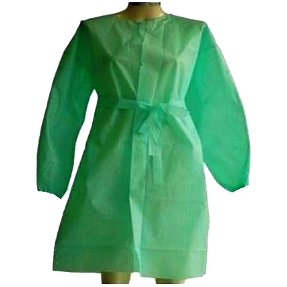 Encontraproduto.com.br - Avental TNT Dejamaro com Manga Verde Gramatura 30 - unidade