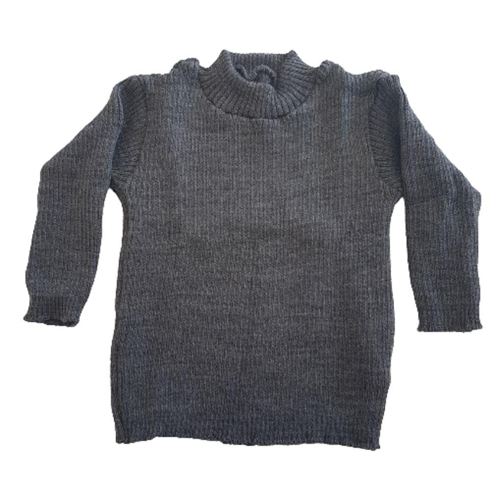 Blusa de Tricô Cinza Escuro Tricô Kids