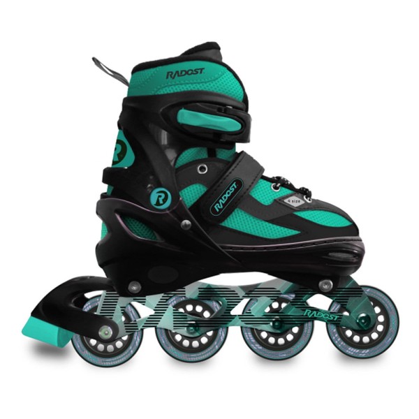 Encontraproduto.com.br - Patins Radost In Line Alumínio 39 a 42 Verde