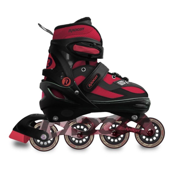 Encontraproduto.com.br - Patins Radost In Line Alumínio 35 a 38 Vermelho